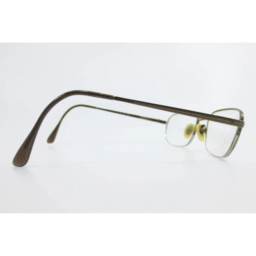 Safilo Elasta 7103 7ZB Bronze Metal Semi Rimless Eyeglasses Frames Italy